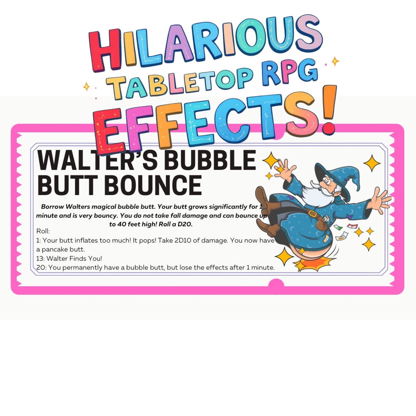 Walter’s D&D Coupon Book