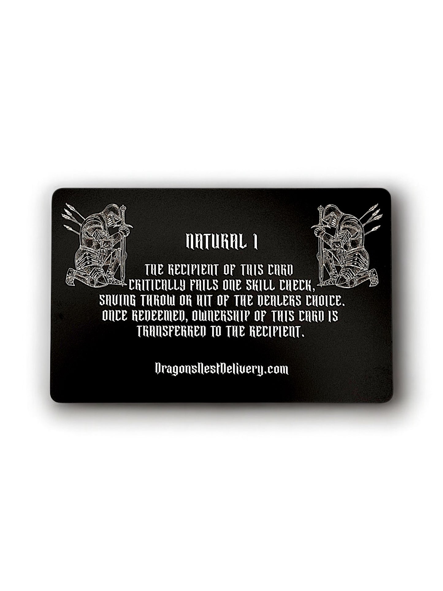 The Natural 1 D&D Metal Card