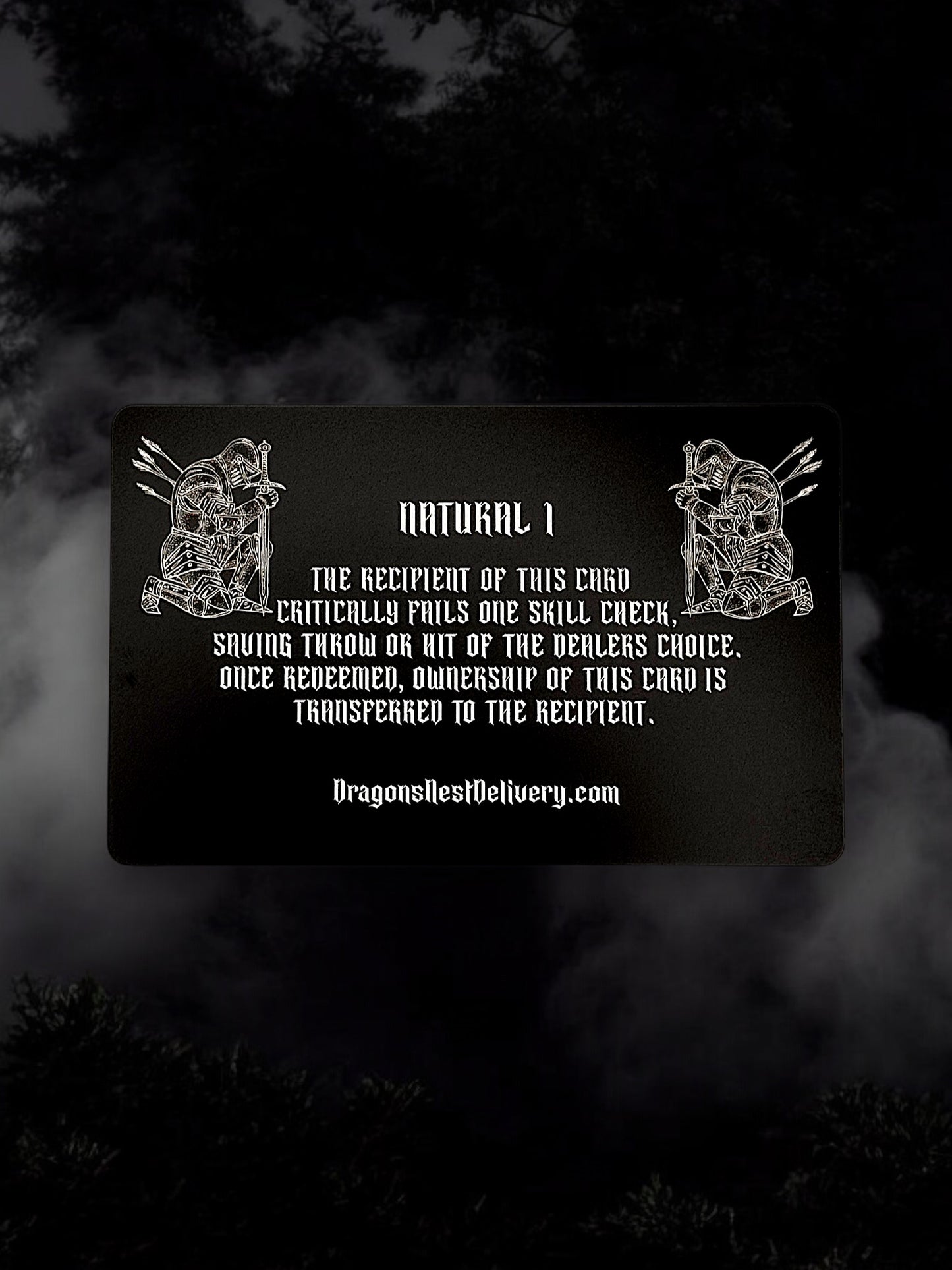 The Natural 1 D&D Metal Card